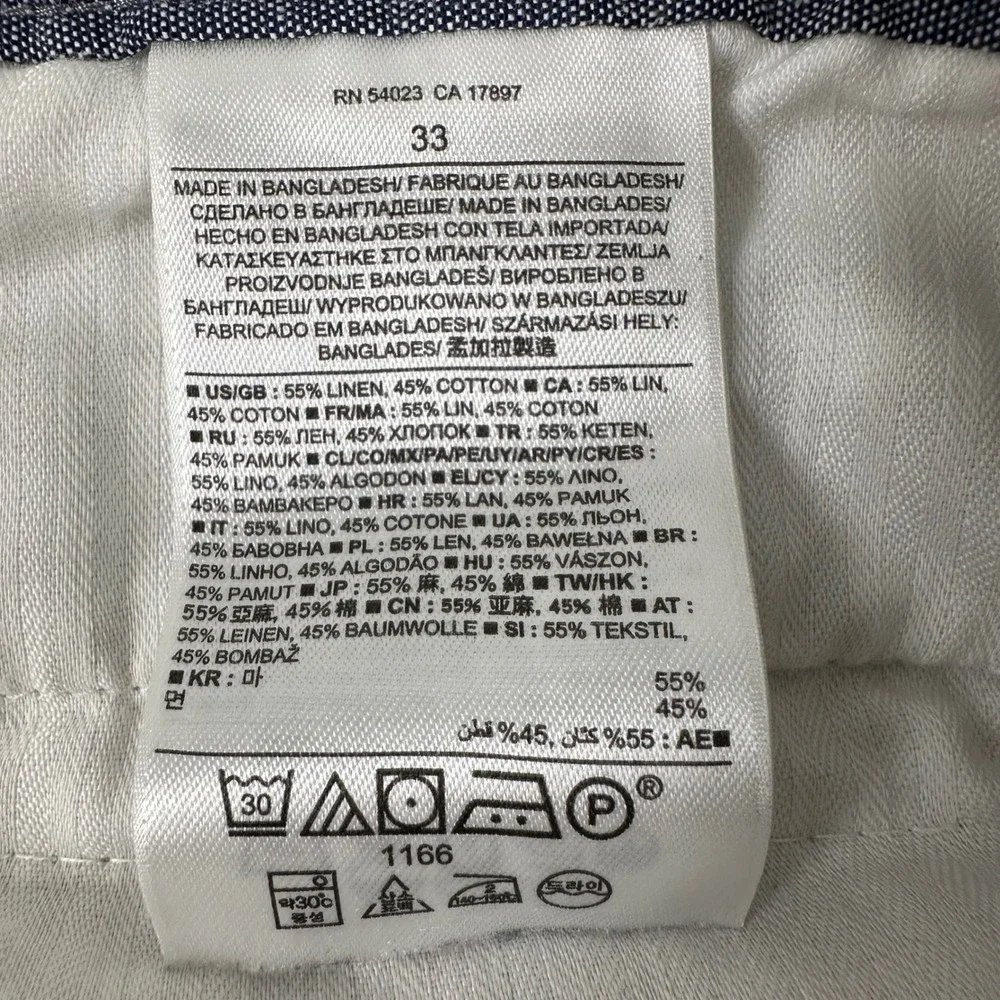 Banana Republic Linen Blend Shorts Mens 33 10